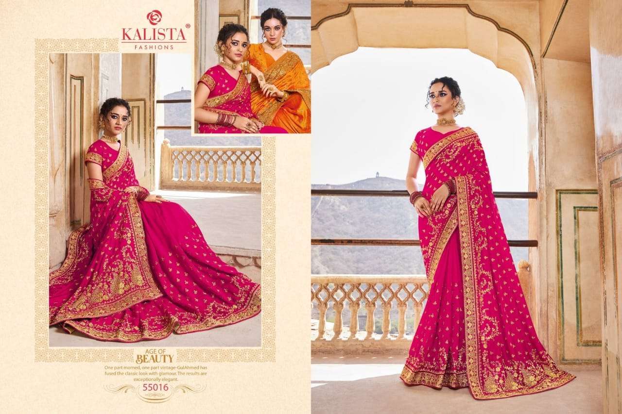 virasat gold vol 3 by kalista vichitra silk embroidery fancy sarees