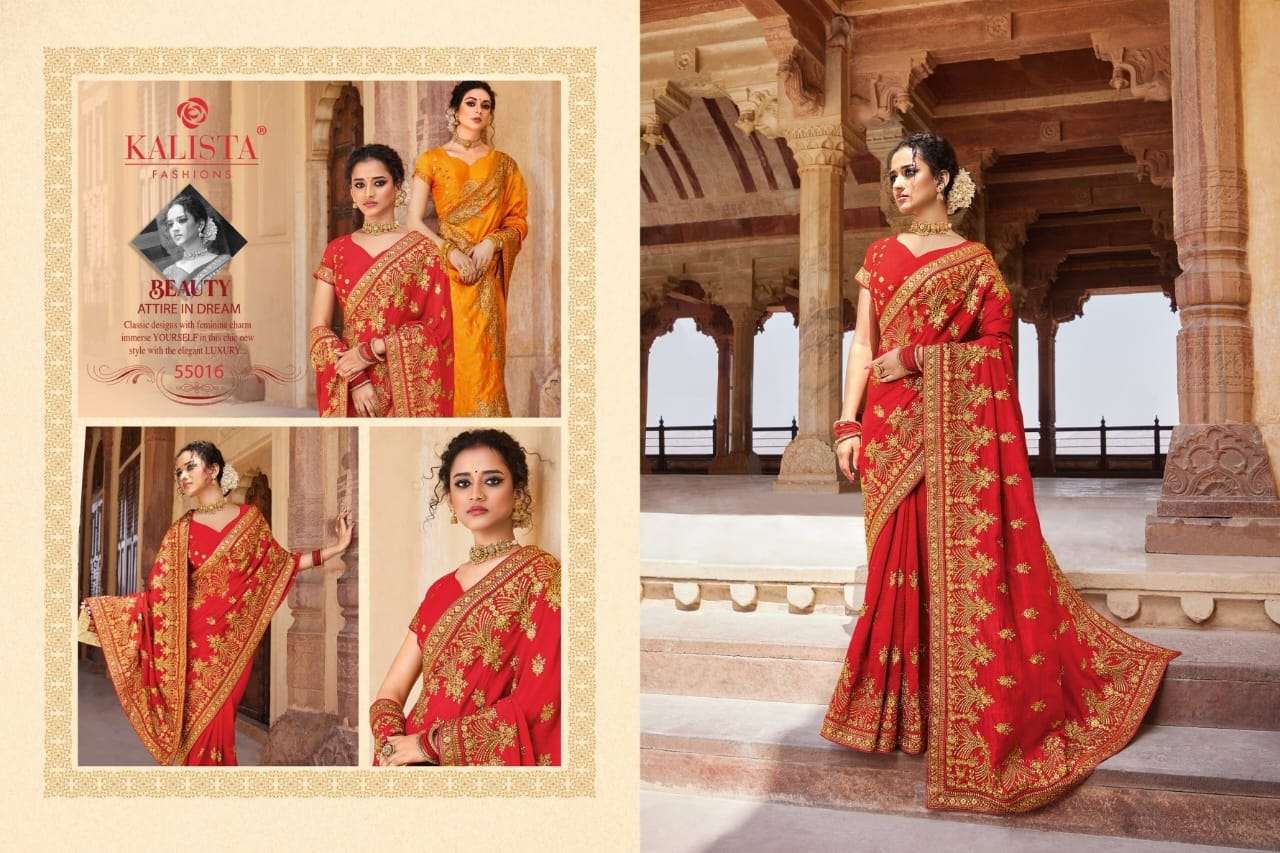 virasat gold vol 3 by kalista vichitra silk embroidery fancy sarees