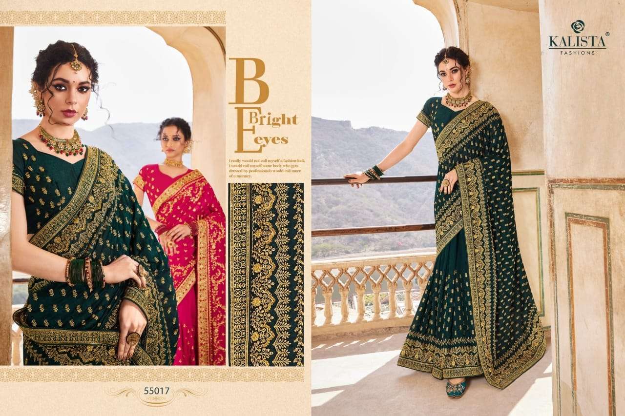 virasat gold vol 3 by kalista vichitra silk embroidery fancy sarees