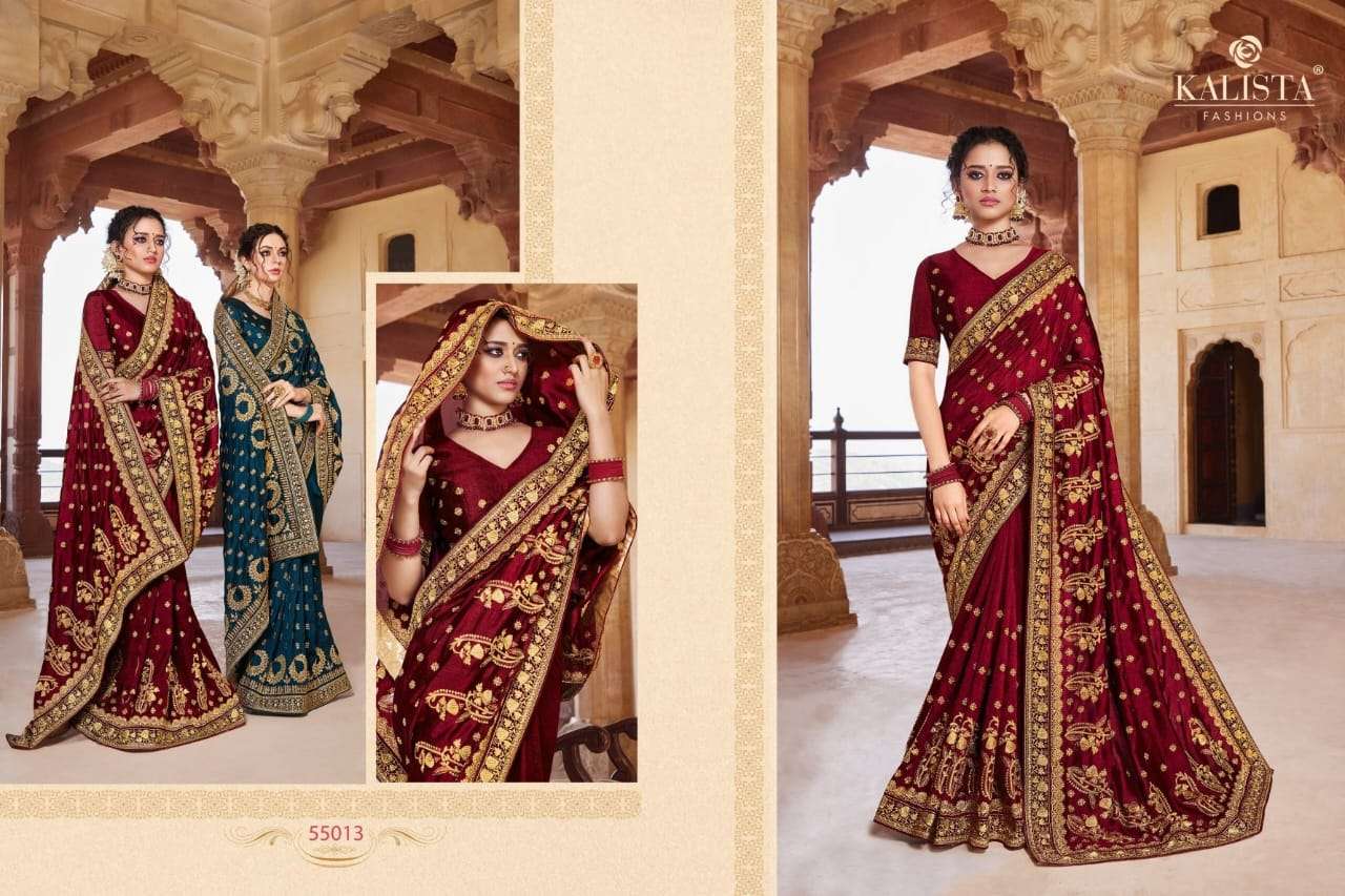 virasat gold vol 3 by kalista vichitra silk embroidery fancy sarees