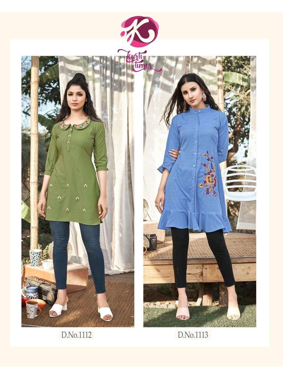 kurti times dora georgette short kurtis supplier 