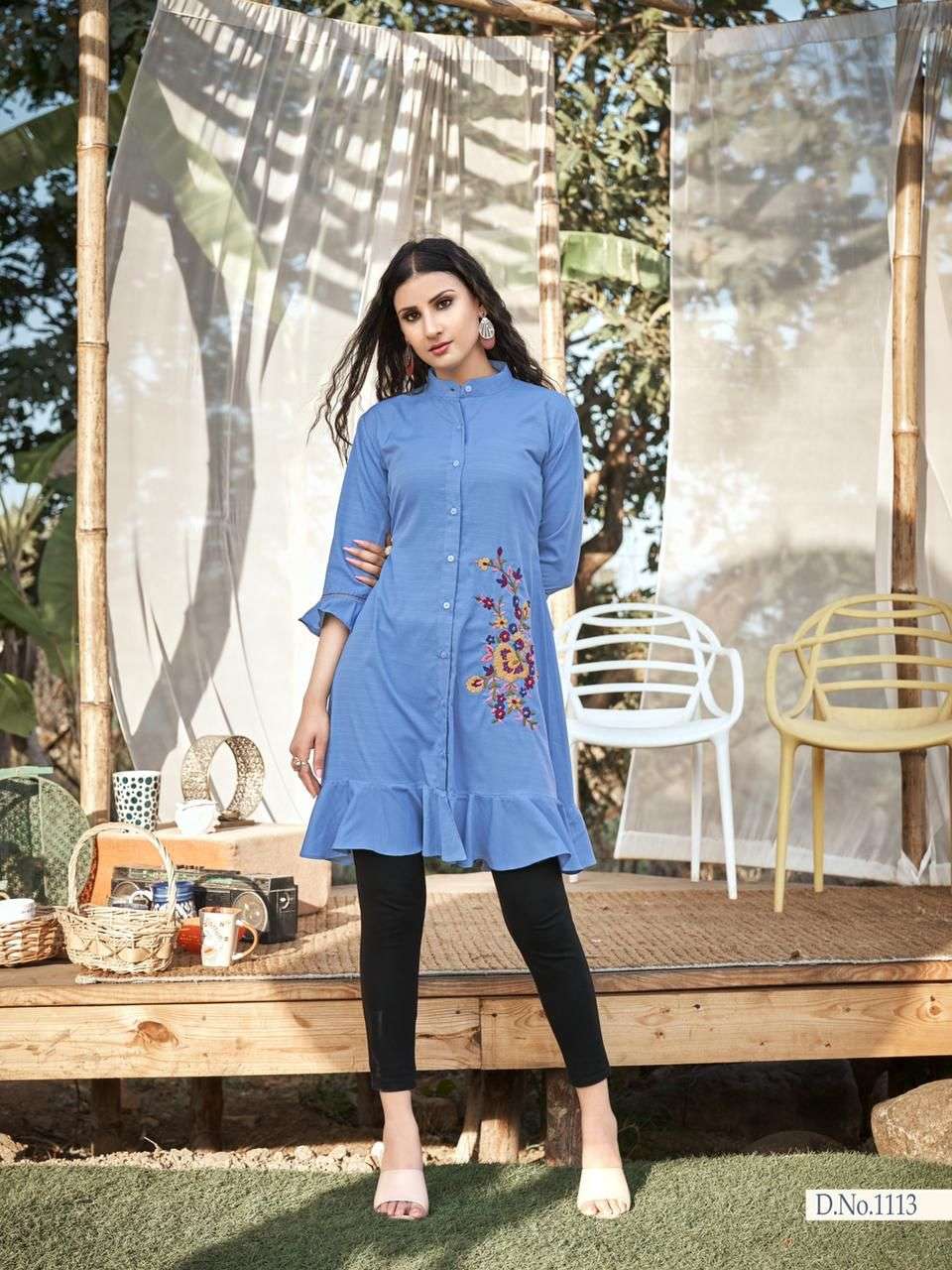 kurti times dora georgette short kurtis supplier 