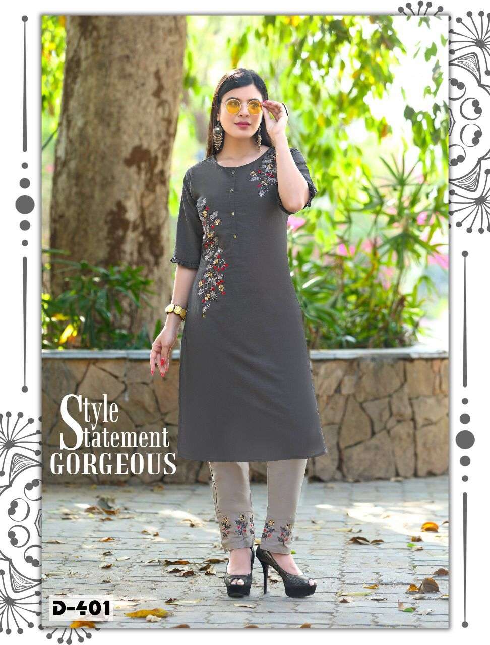 RANG TARANG Tanisha 2 Coral silk Chinon With Inner(Astar) cotton pant designer work CATALOG WHOLESALER BEST RATE