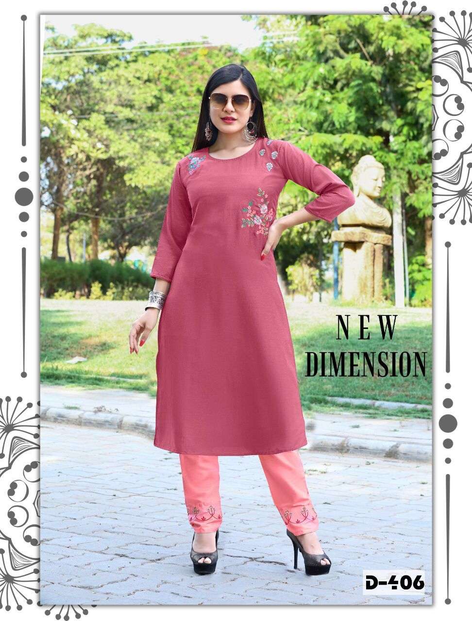 RANG TARANG Tanisha 2 Coral silk Chinon With Inner(Astar) cotton pant designer work CATALOG WHOLESALER BEST RATE