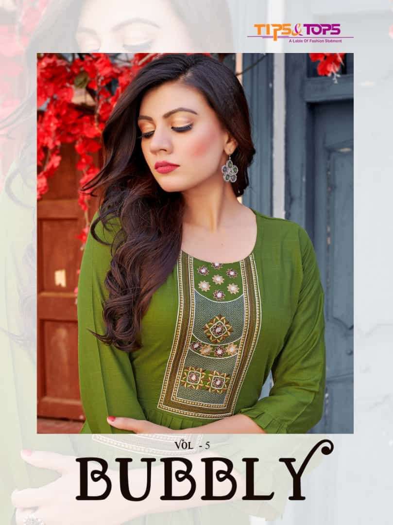 TIPS & TOPS Bubbly Vol 05 Heavy Reyon Slub  Embroidery WORK Fancy Western Shorty with Extraordinary Patterns TOP CATALOG WHOLESALER BEST RATE