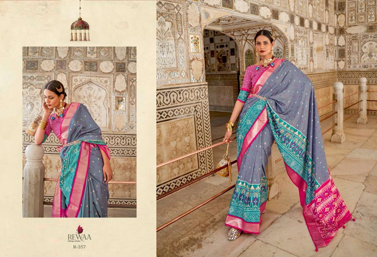 rewaa patrani 357-359 design colors patola silk sarees exports 