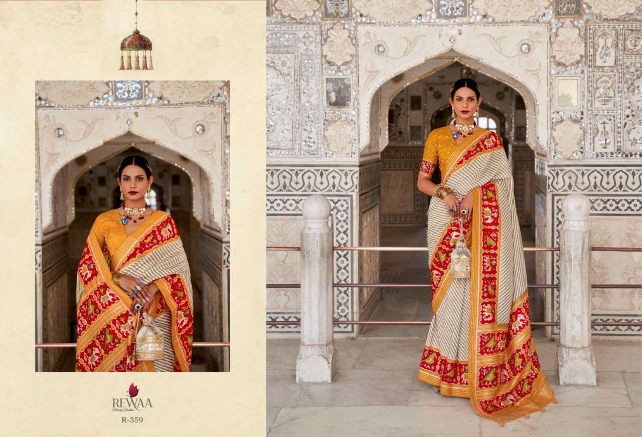rewaa patrani 357-359 design colors patola silk sarees exports 
