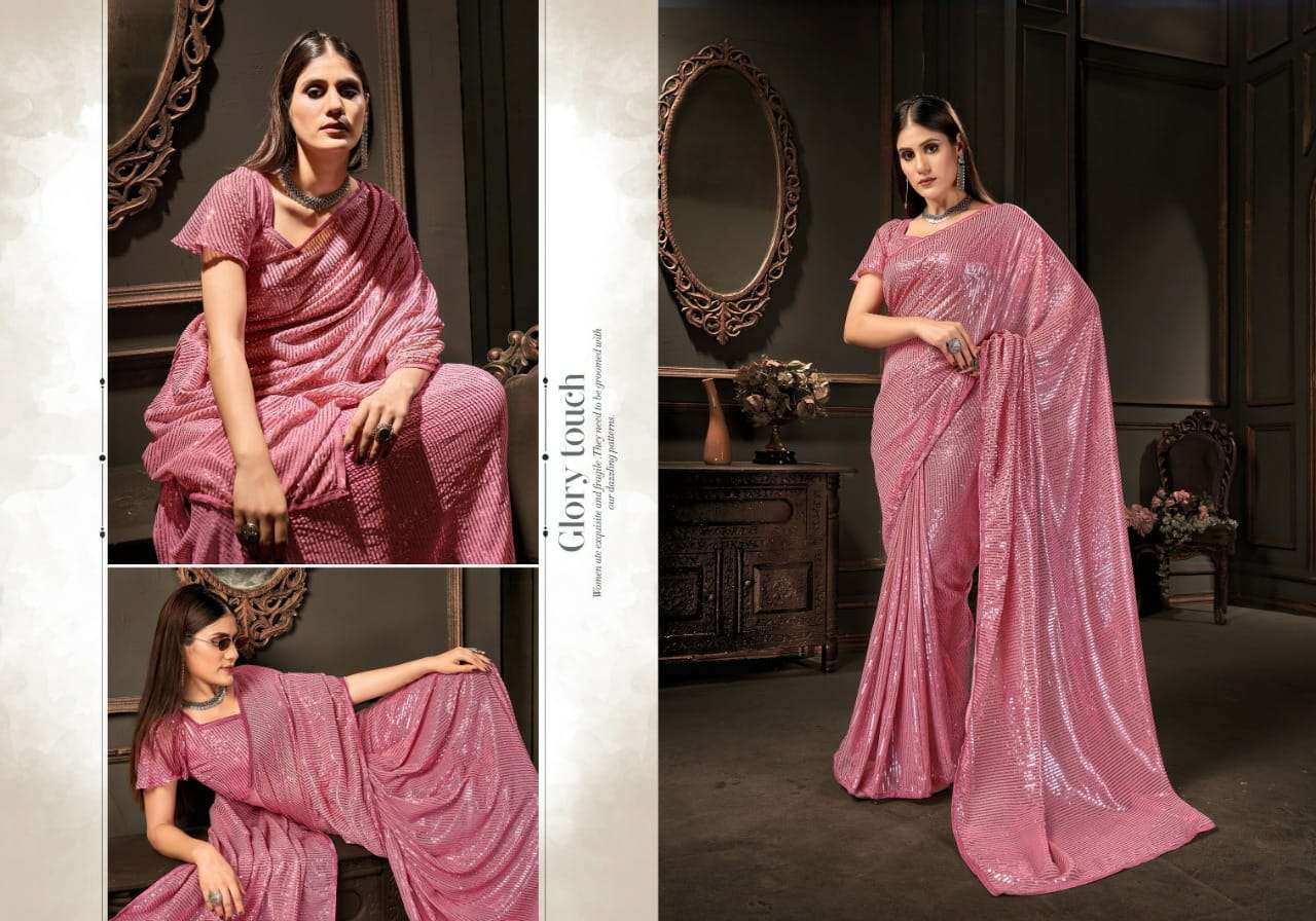 saroj chitchor vol 3 georgette with sequence work saree wholesaler