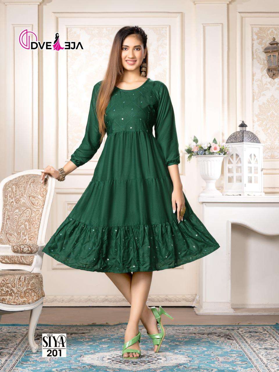 SIYA-2 HEAVY REYON HEAVY SEQUENCE WORK IN CHOLI & DAMAN KURTI CATALOG WHOLESALER BEST RATE