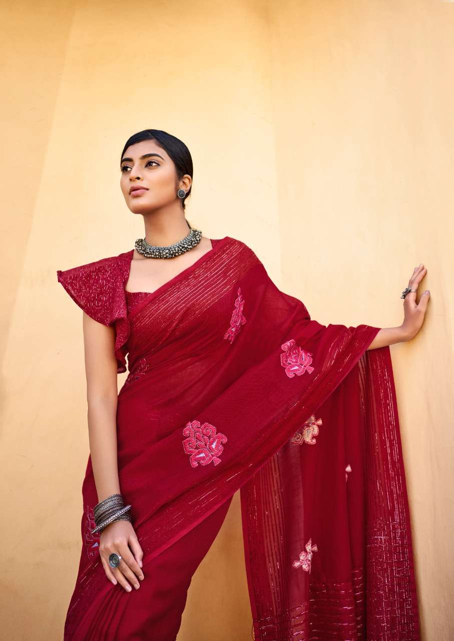 sr brand srinika handloom linen velvet fancy sarees authorized supplier 