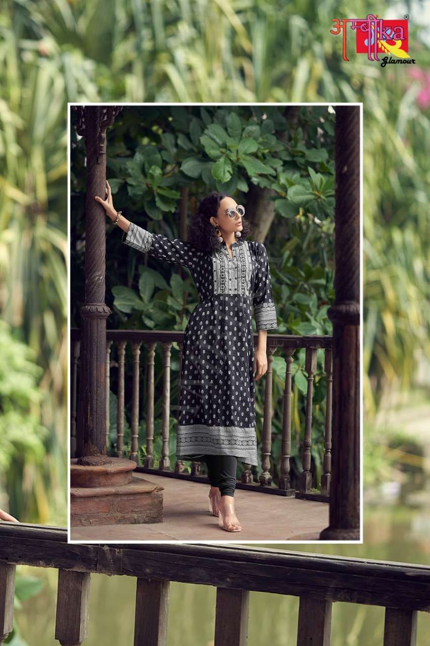 ambika strawberry long gown mirror work neck embroidery kurti design exports Malaysia singapore 