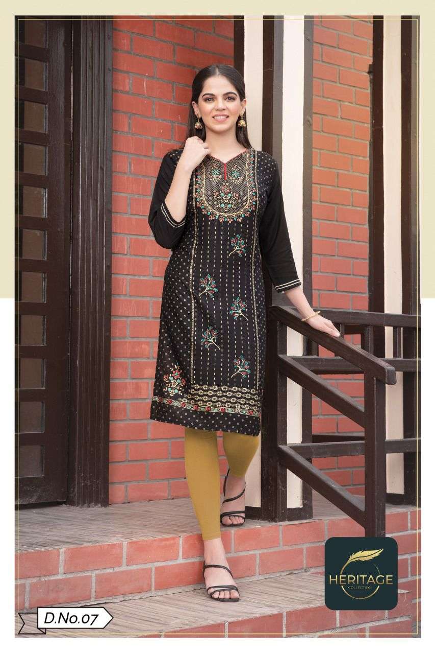heritage kimaya vol 2 simple wear kurti at affordable price 