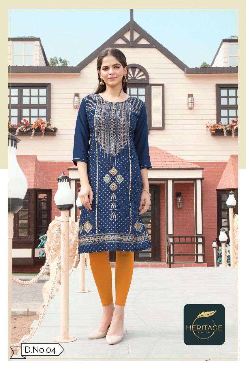 heritage kimaya vol 2 simple wear kurti at affordable price 