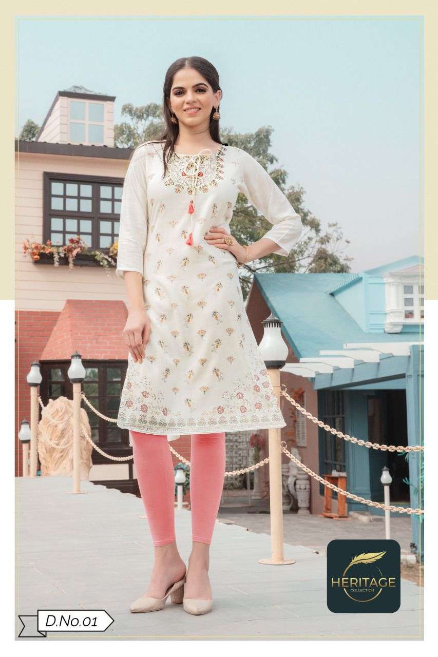 heritage kimaya vol 2 simple wear kurti at affordable price 