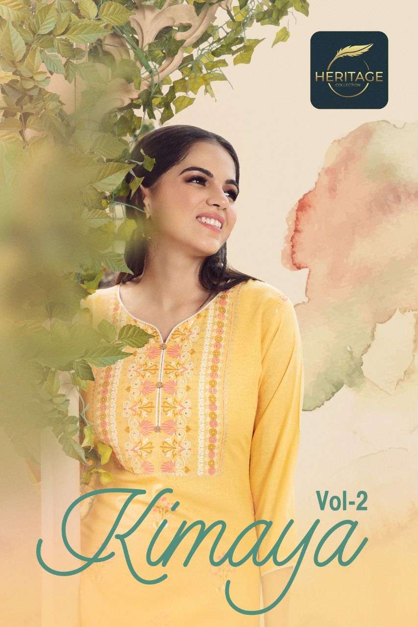 heritage kimaya vol 2 simple wear kurti at affordable price 