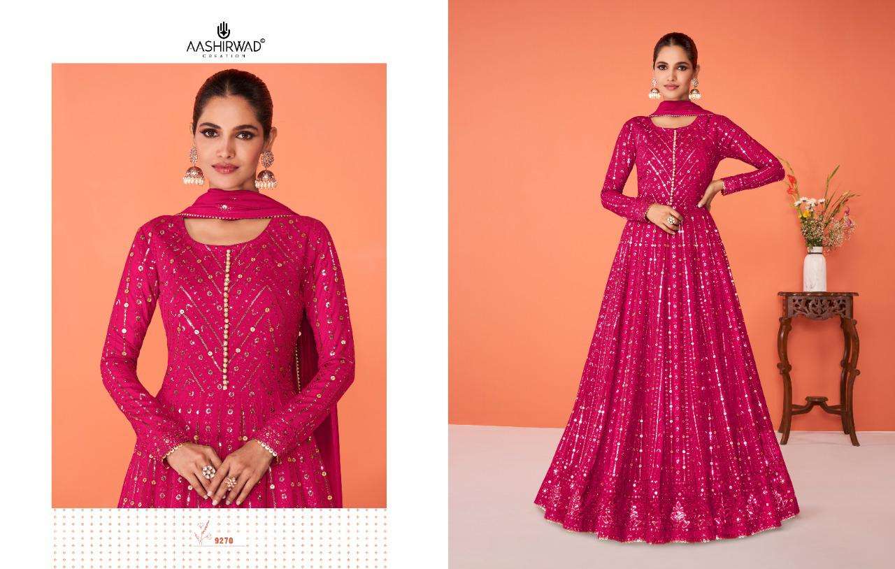 shehnaaz by aashirwad georgette free size readymade long dresses