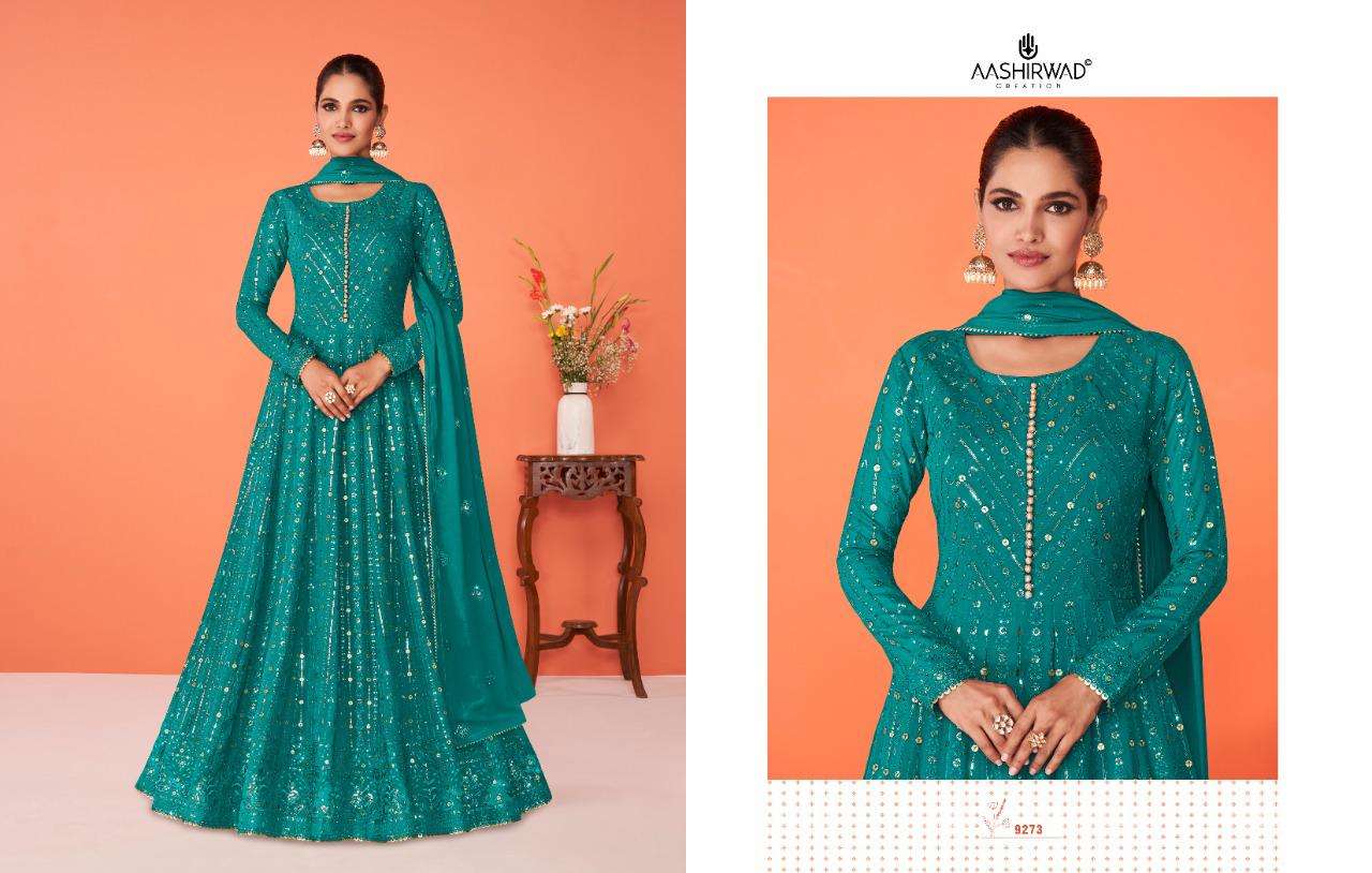 shehnaaz by aashirwad georgette free size readymade long dresses