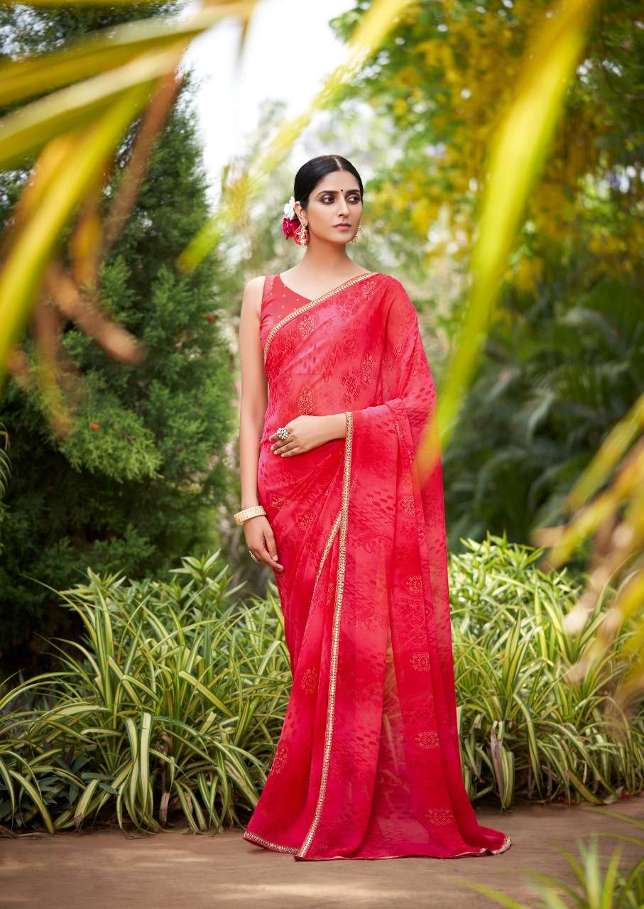 stavan emora pure georgette saree with embroidery border pattern 