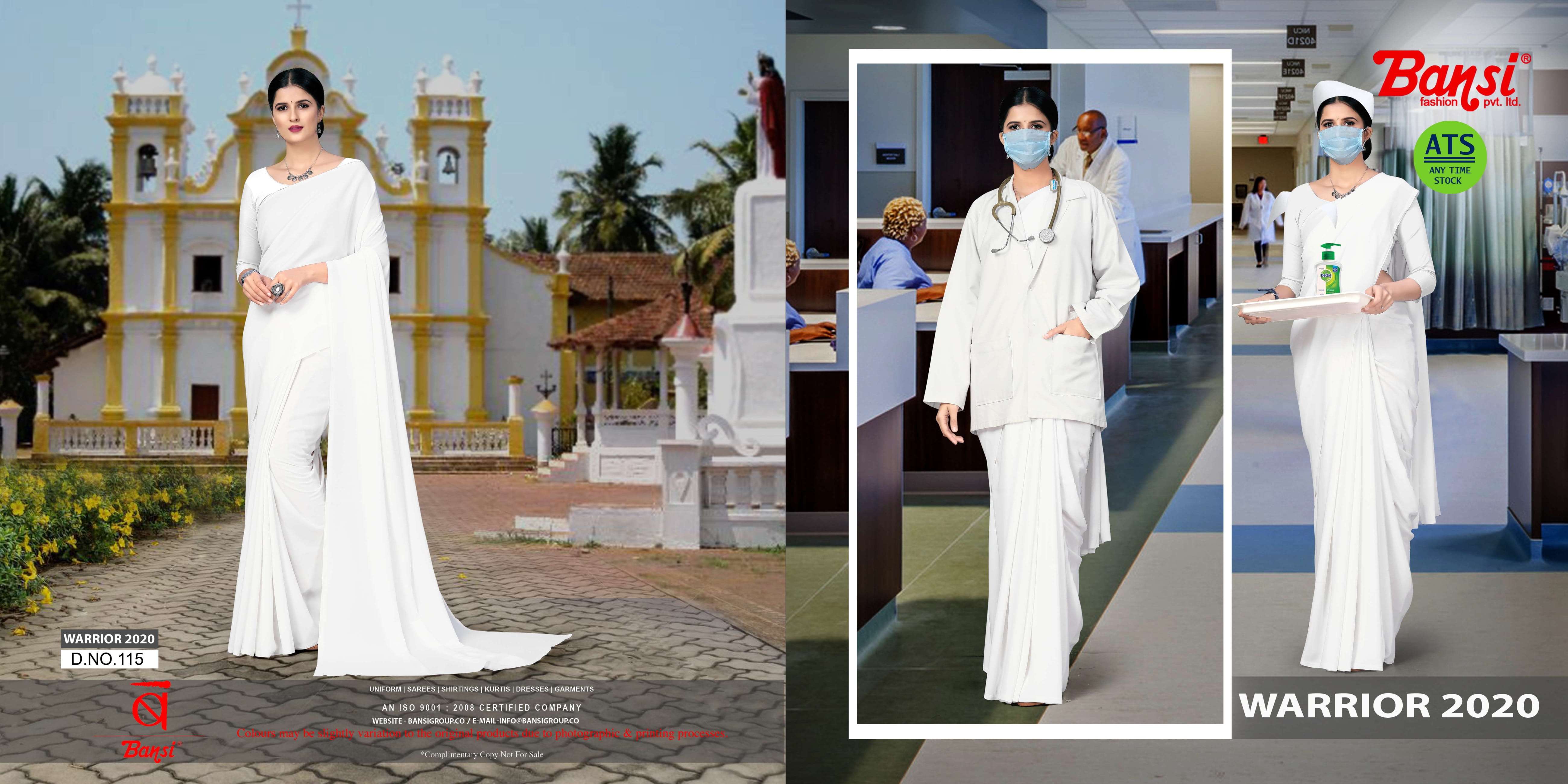 bansi warrior russian unform saree for hospitality retial chain indian police women 