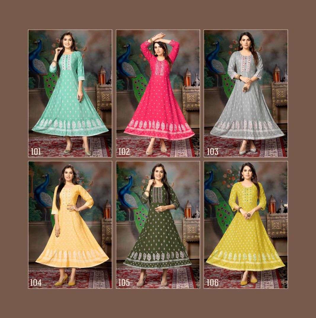 BEAUTY QUEEN KATREENA VOL.1 HEAVY RAYON PRINT WITH  HANDWORK KURTI CATALOG WHOLESALER BEST RATE AHMEDABAD SURAT CHENNAI INDIA MALAYSIA