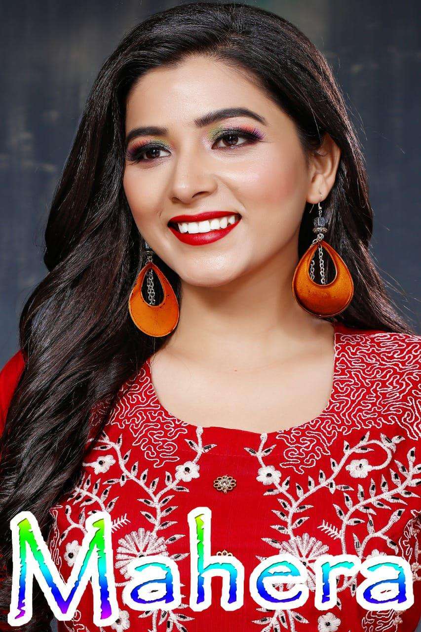 BEAUTY QUEEN MAHERA VOL.1 rangoli rayon embroidery + Katha work KURTI CATALOG WHOLESALER BEST RATE