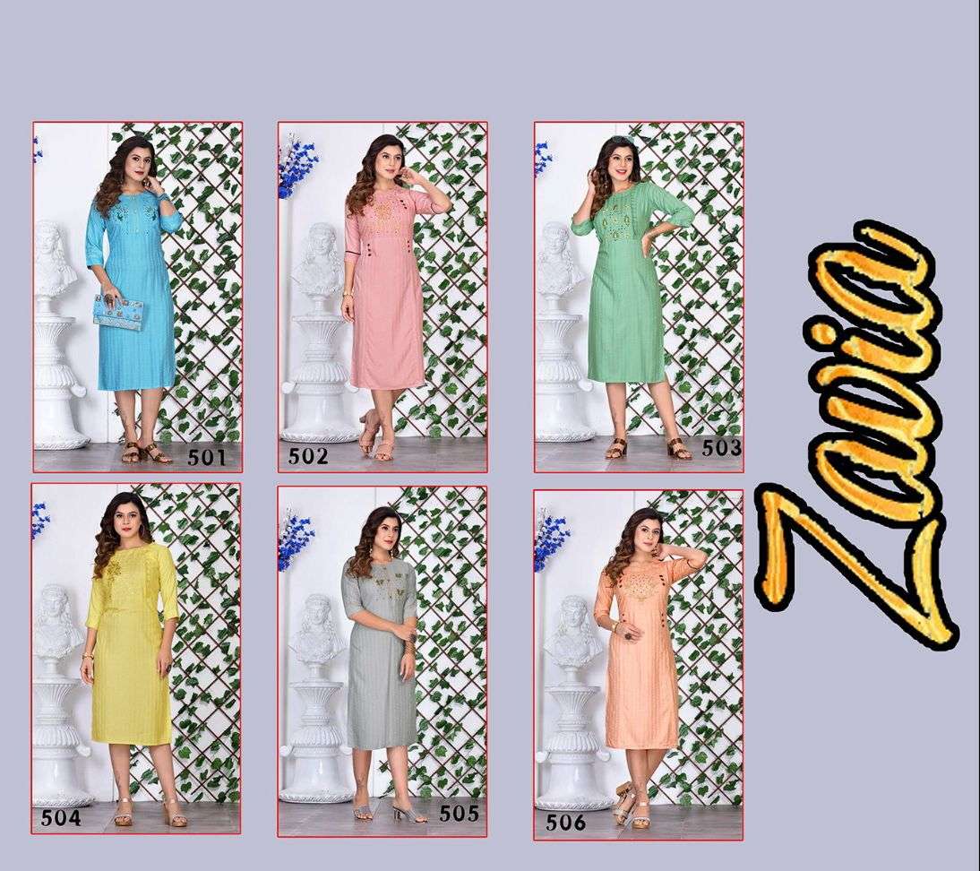 BEAUTYZAVIA QUEEN 17 Kg  Heavy Bombay Rayon Hand Work Embroidered Straight  Kurta CATALOG WHOLESALER BEST RATE