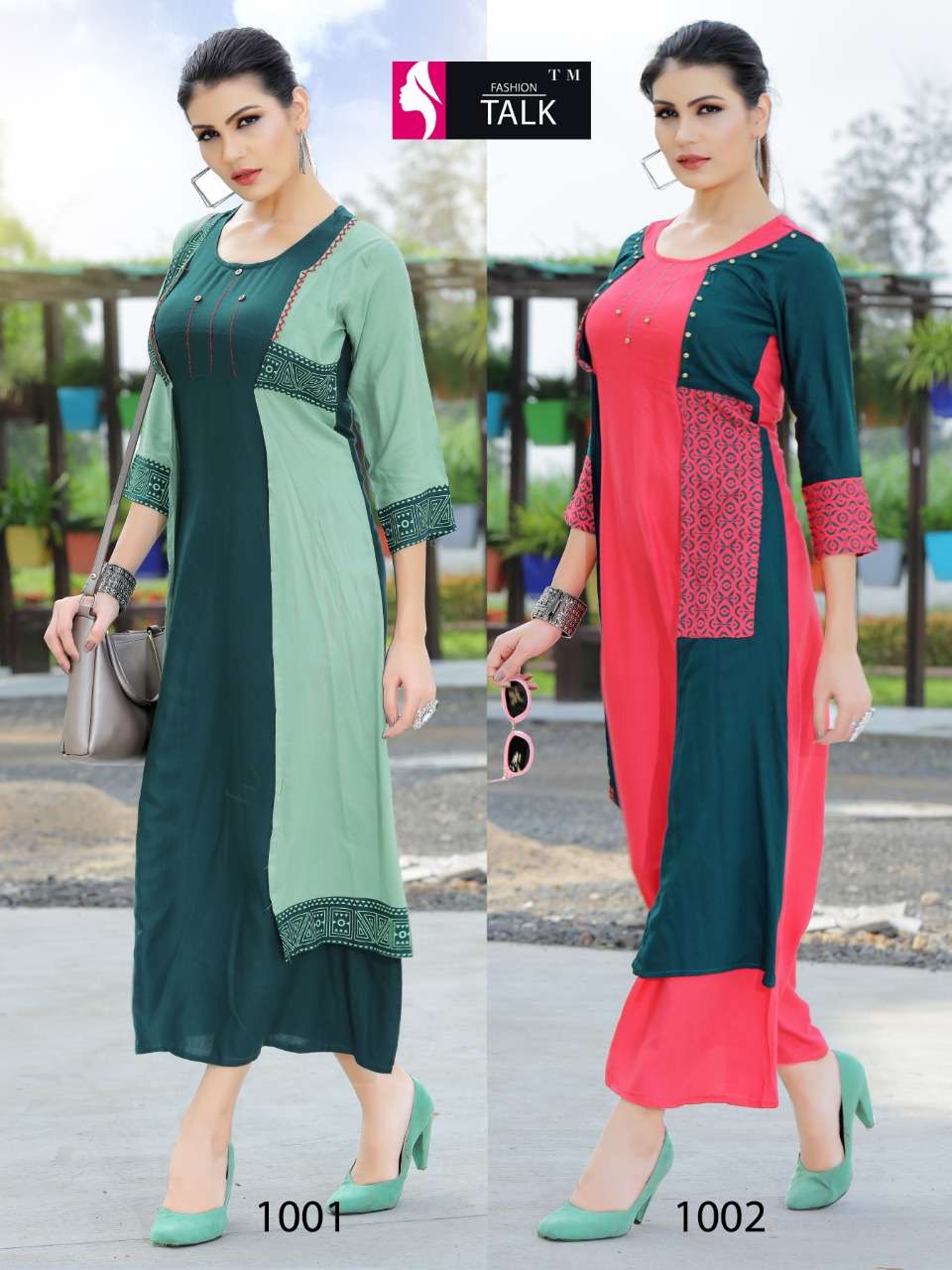 FASHION TALK DREAM GIRL VOL.2 MAGIC RAYON 14 KG WITH HEAVY ATTACHED  KOTI WITH WORK KURTI CATALOG WHOLESASLER BEST RATE