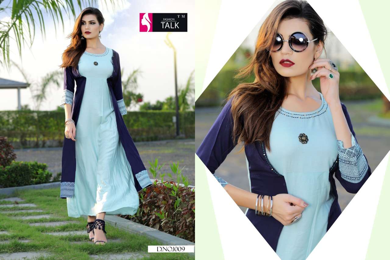 FASHION TALK DREAM GIRL VOL.2 MAGIC RAYON 14 KG WITH HEAVY ATTACHED  KOTI WITH WORK KURTI CATALOG WHOLESASLER BEST RATE