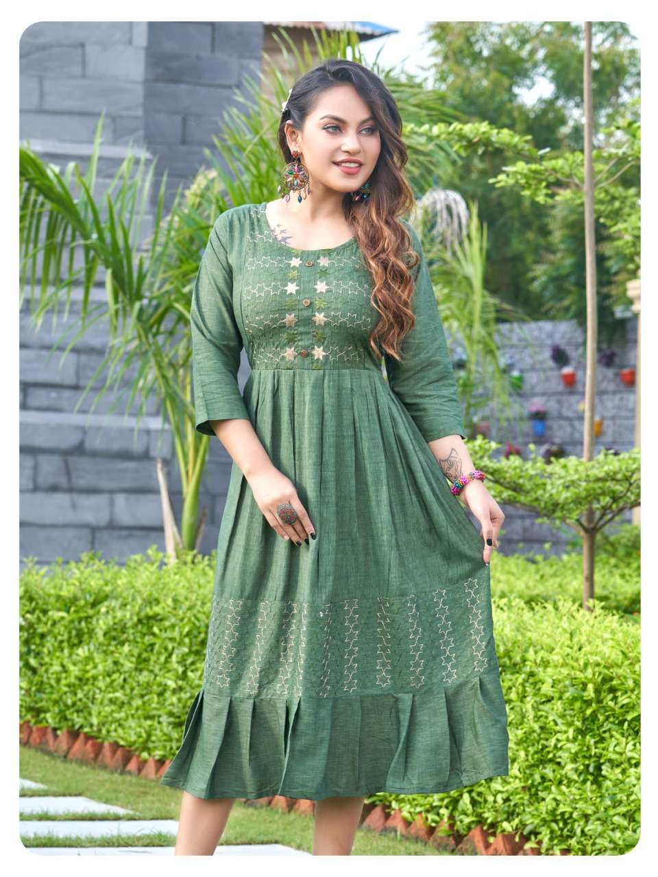 gulistan by rung rayon work designer gown kurtis