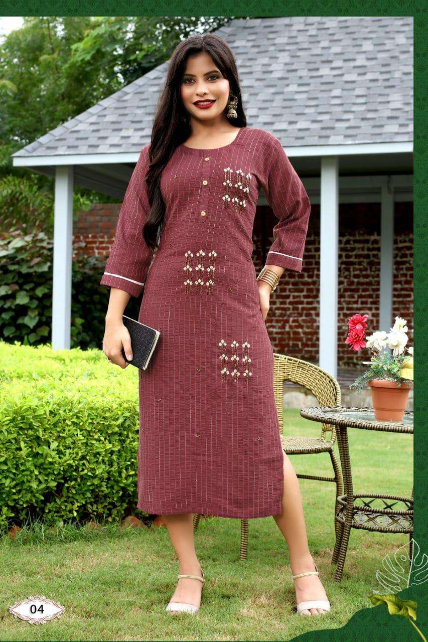 NEW RIYAA ALISHA RAYON LINING  KHATLA WORK ( HAND WORK ) KURTI CATALOG WHOLESALER BEST RATE
