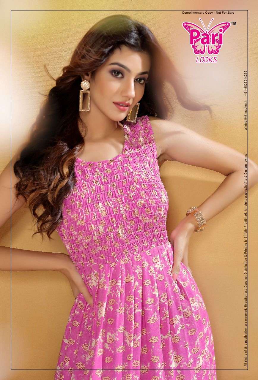 pari glamour flair style print kurti catalog for women girls 