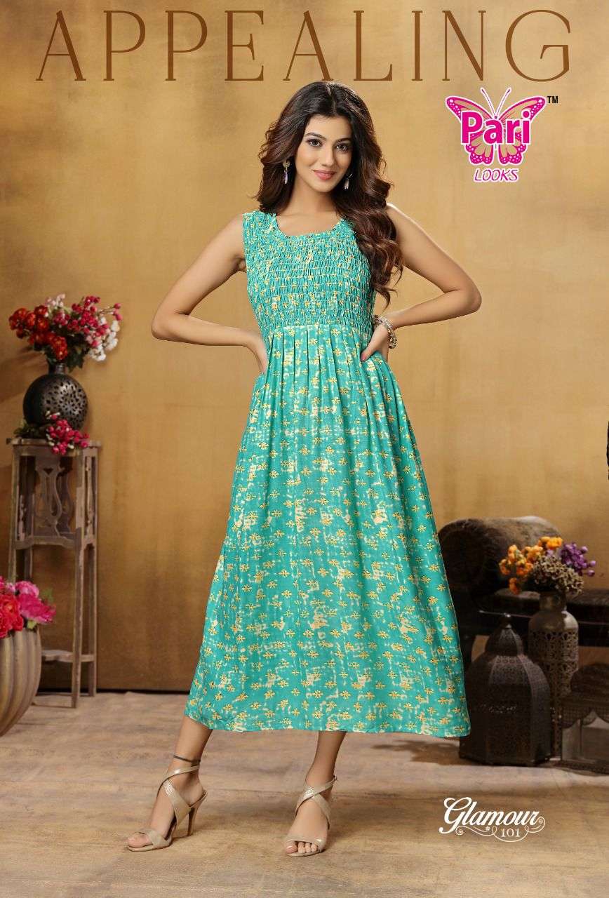 pari glamour flair style print kurti catalog for women girls 