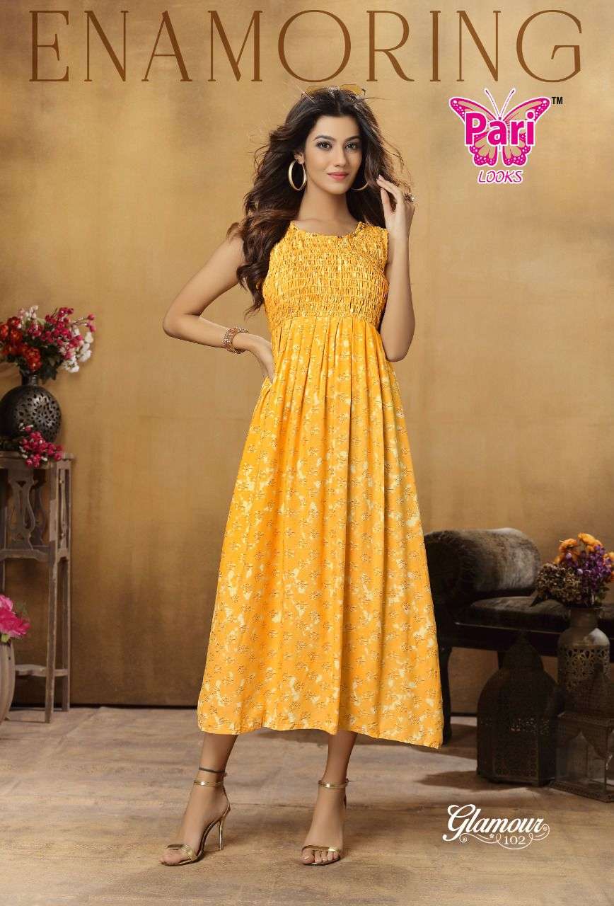pari glamour flair style print kurti catalog for women girls 