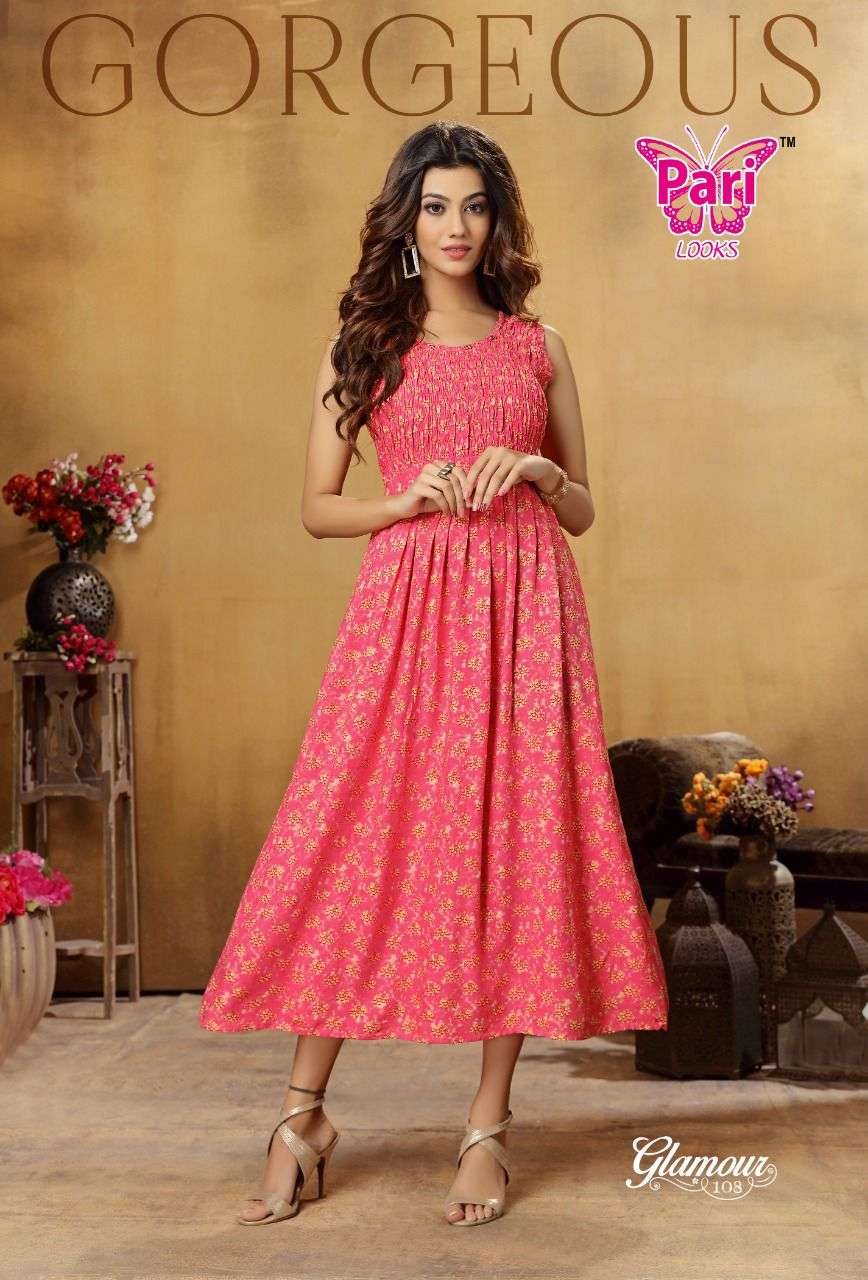pari glamour flair style print kurti catalog for women girls 
