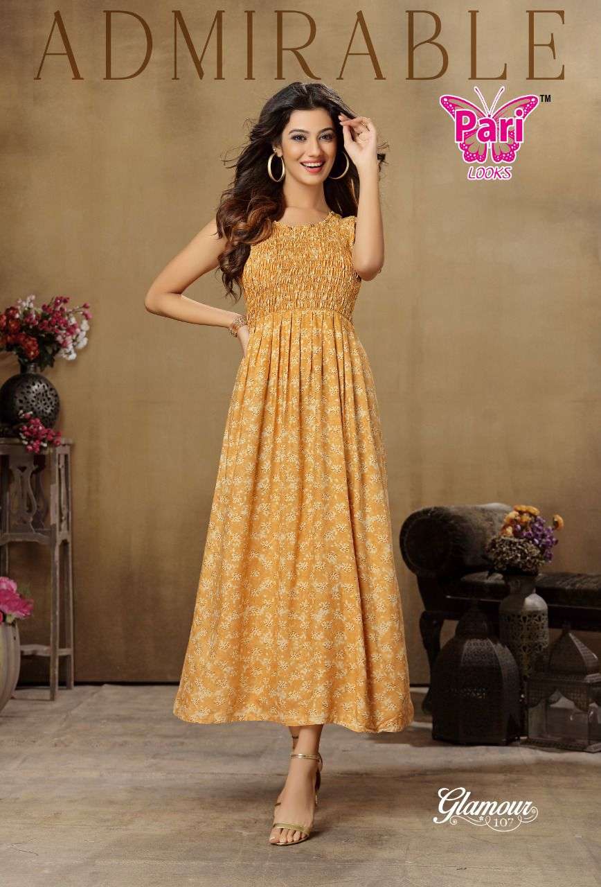pari glamour flair style print kurti catalog for women girls 