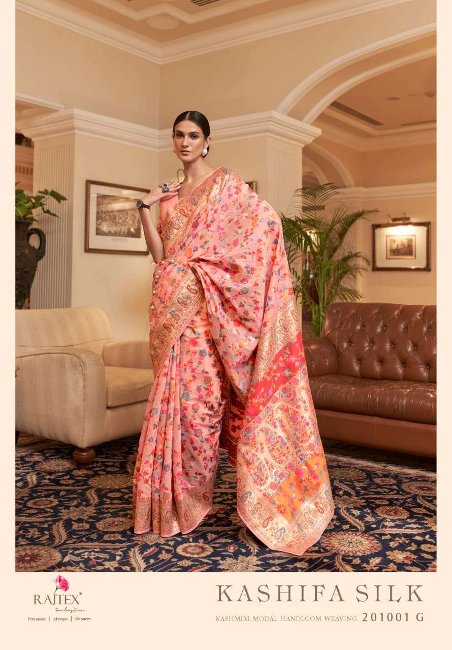 rajtex kashifa silk 201001 design colors kashmiri handloom weaving sarees 