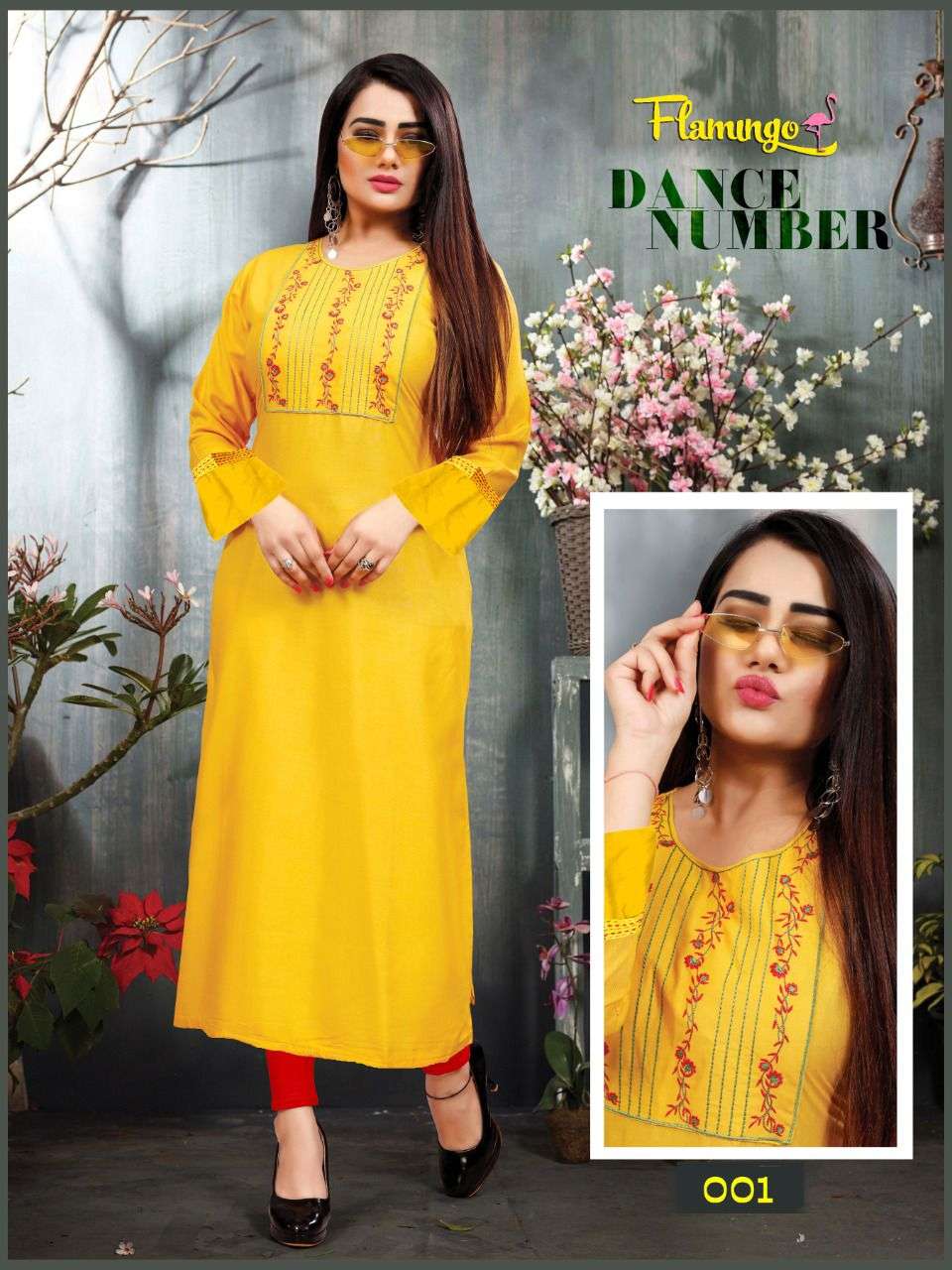 BEAUTY QUEEN FLEMINGO VOL.2 Rayon 14 Kg Heavy Embroidered Brand Look with Patta KURTI CATALOG WHOLESALER BEST RATE