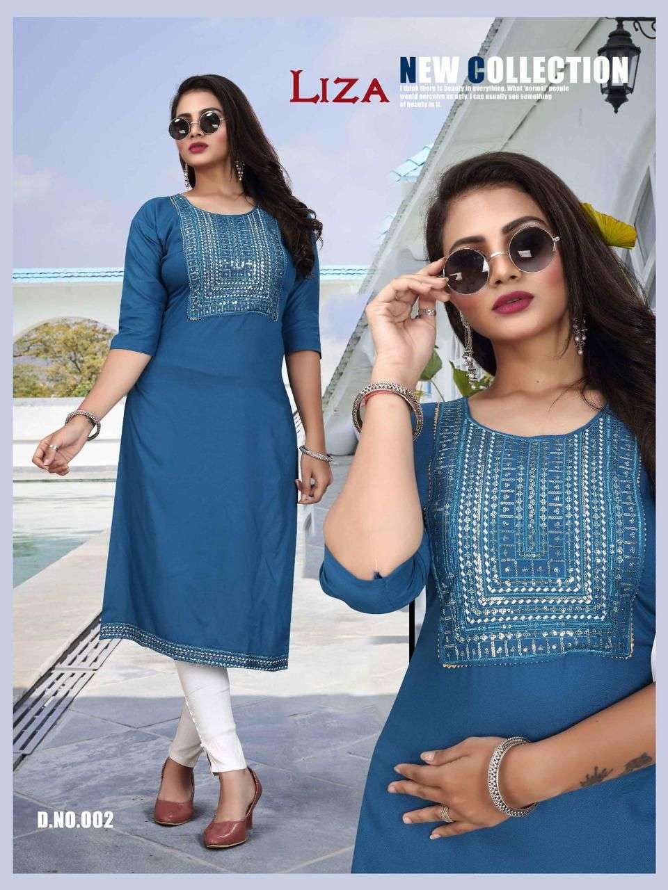 New Riyaa Liza Rayon 14 Kg Sequence Work Galla and Patta KURTI CATALOG WHOLESALER BEST RATE