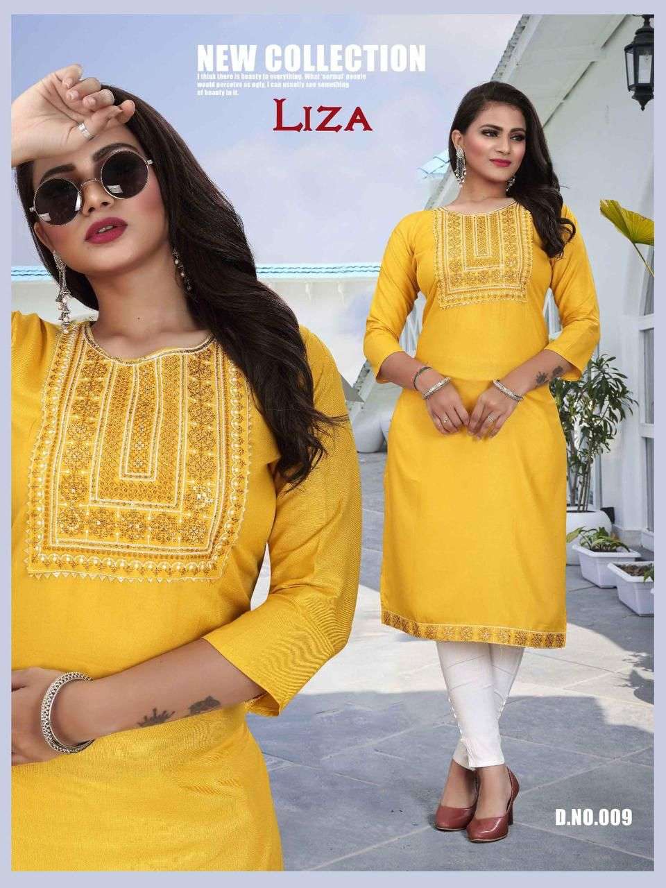 New Riyaa Liza Rayon 14 Kg Sequence Work Galla and Patta KURTI CATALOG WHOLESALER BEST RATE