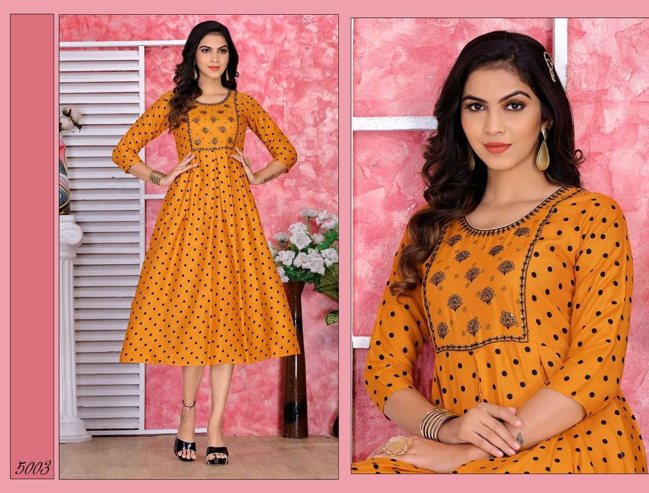 NEW RIYAA SWANKY VOL.1 RAYON PRINT Embroidered With sequence Work KURTI CATALOG WHOLESASALER BEST RATE
