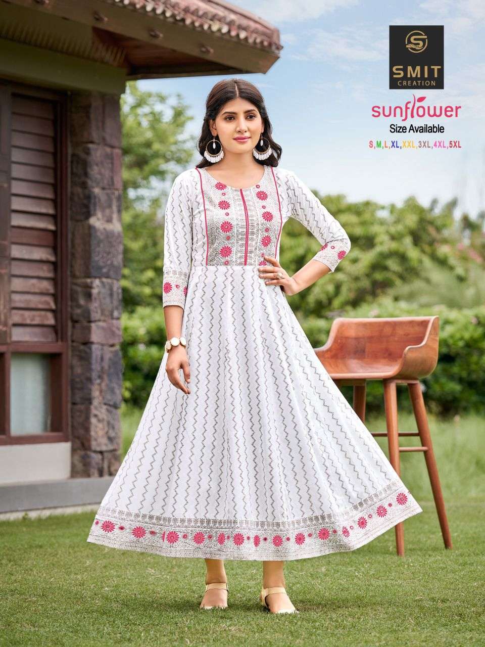 Party Wear Pink and Majenta, White and Off White color Malmal fabric Kurti  : 1849592