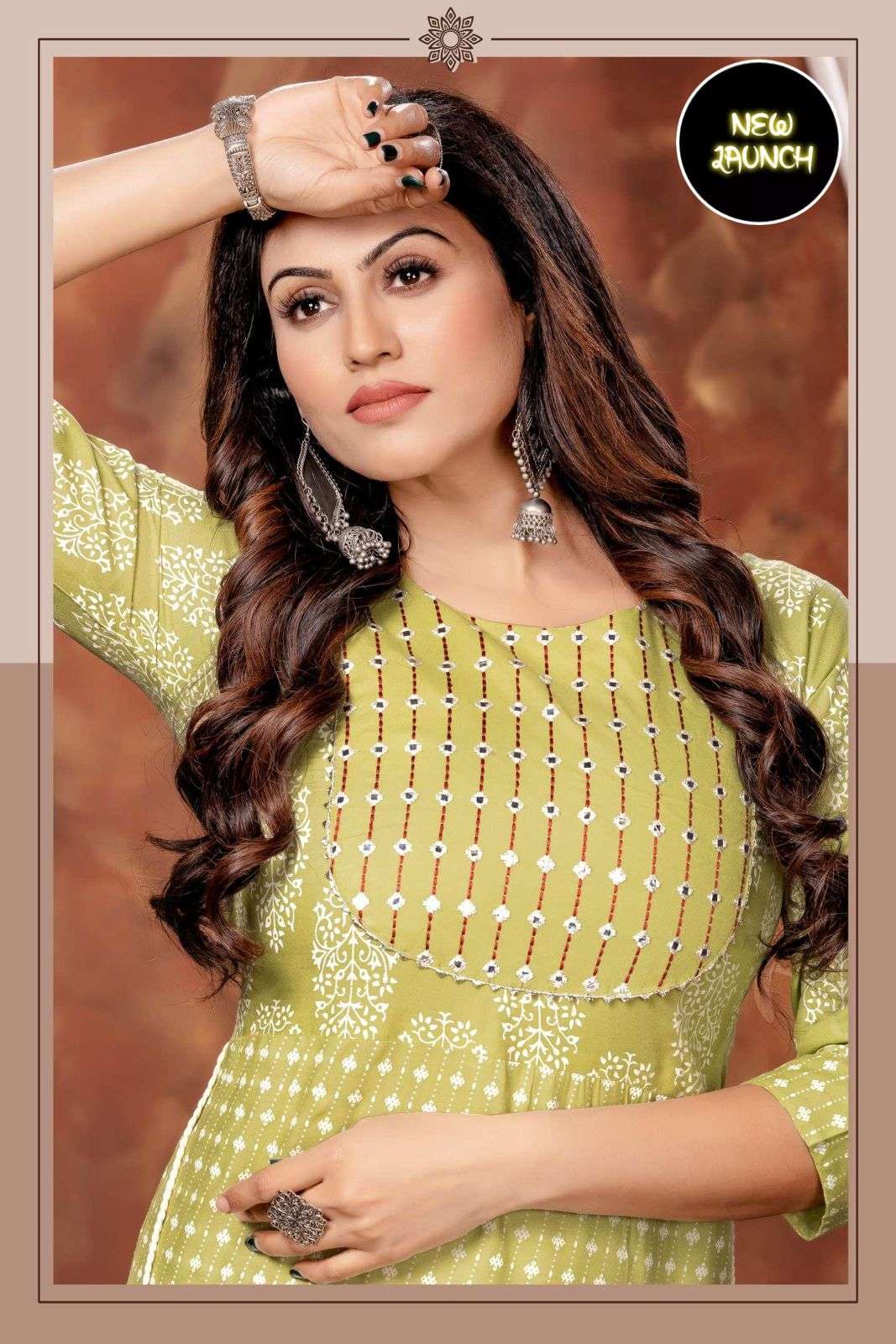 BEAUTY QUEEN APEKSHA Heavy Rayon Print With Work LONG KURTI CATALOG WHOLESALER BEST RATE