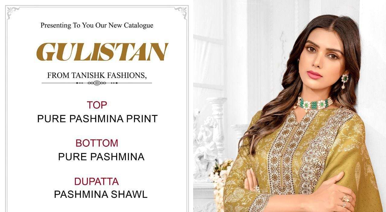 gulistan by tanishk pashmina printed casual dress materials