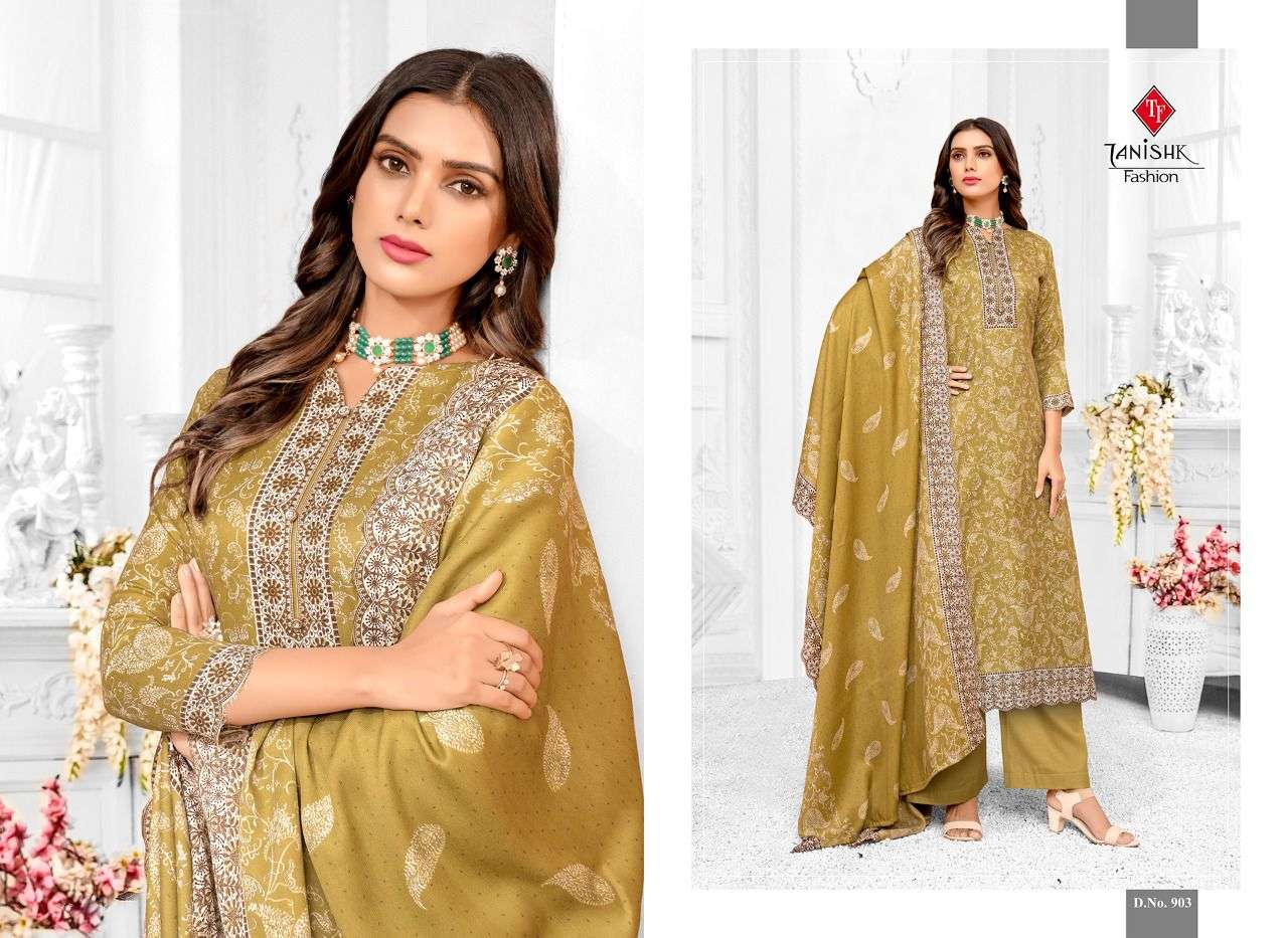 gulistan by tanishk pashmina printed casual dress materials