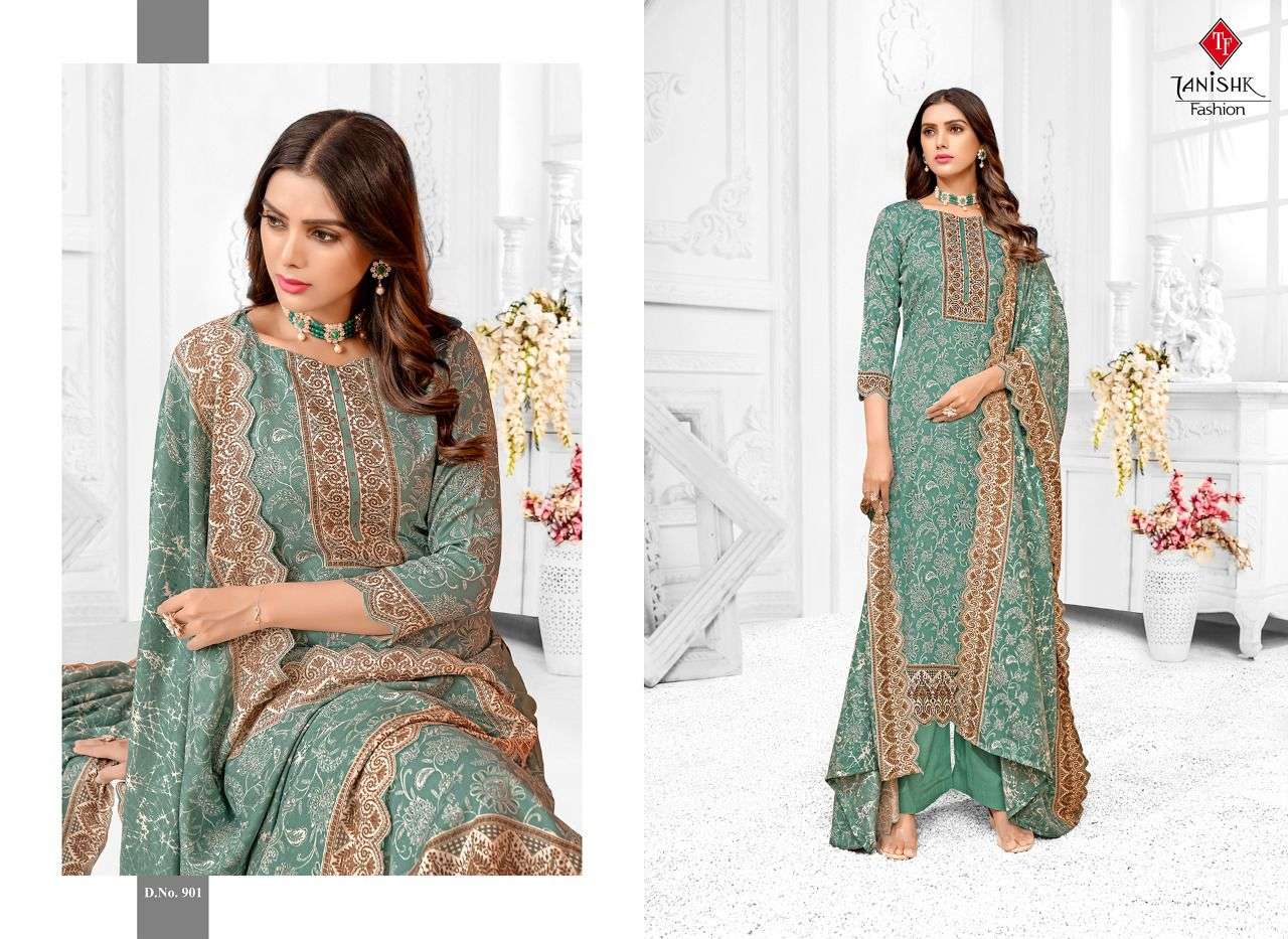 gulistan by tanishk pashmina printed casual dress materials
