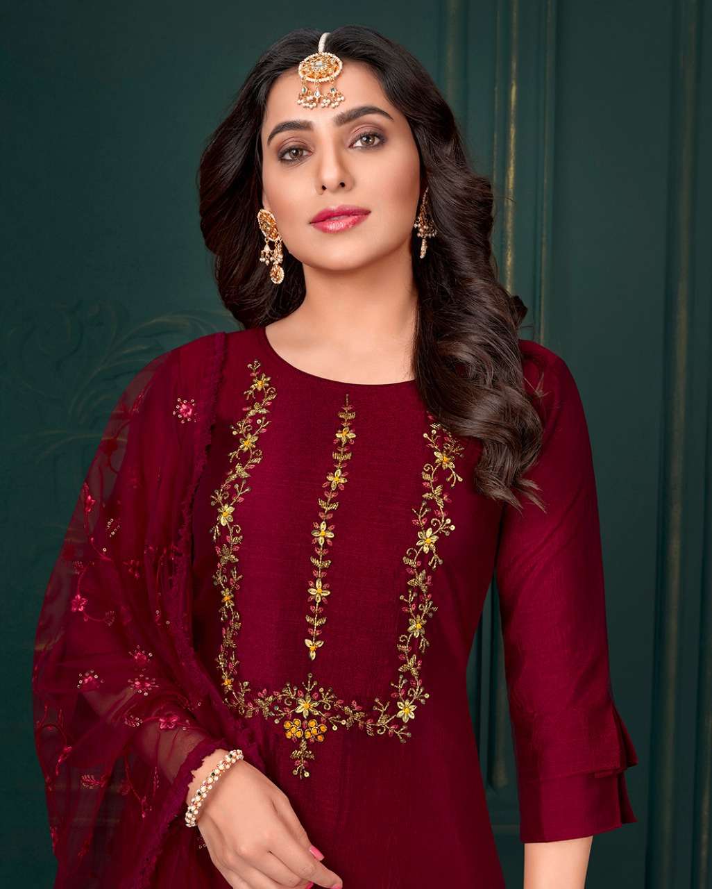 maria vol 9 by lily & lali silk handwork readymade 3 piece catalogue