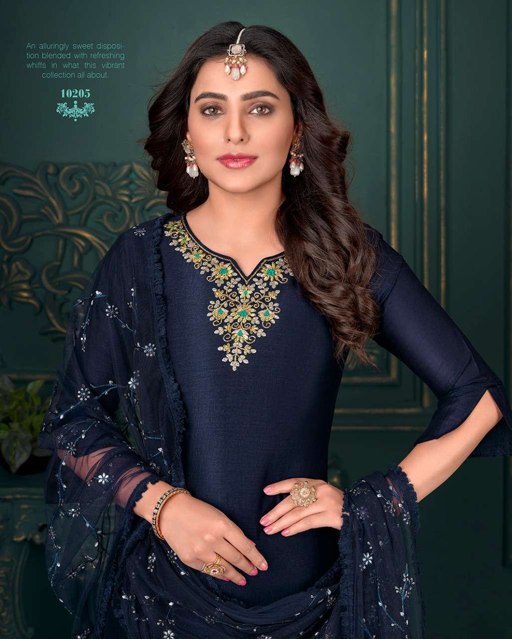 maria vol 9 by lily & lali silk handwork readymade 3 piece catalogue