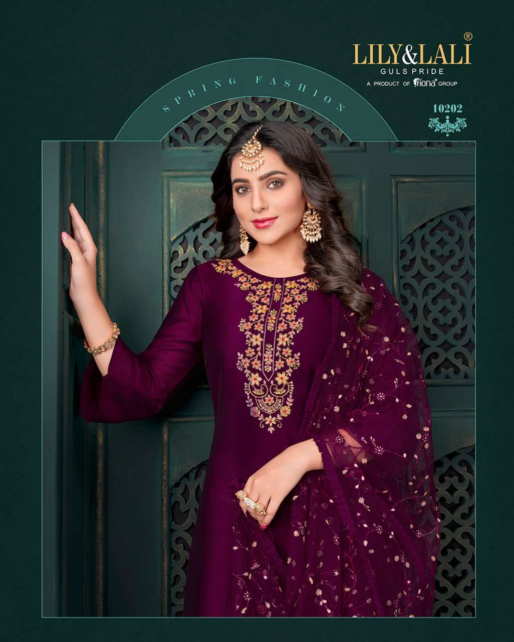 maria vol 9 by lily & lali silk handwork readymade 3 piece catalogue