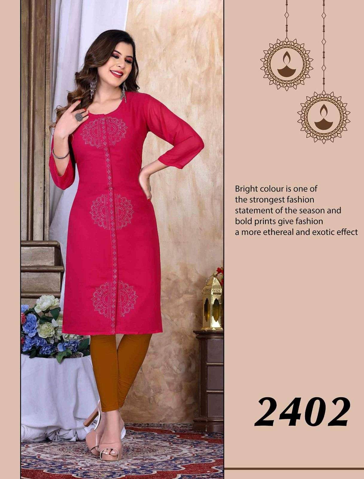 Beauty Queen Retro Heavy Georgette Diamond work KURTI CATALOG WHOLESALER BEST RATE