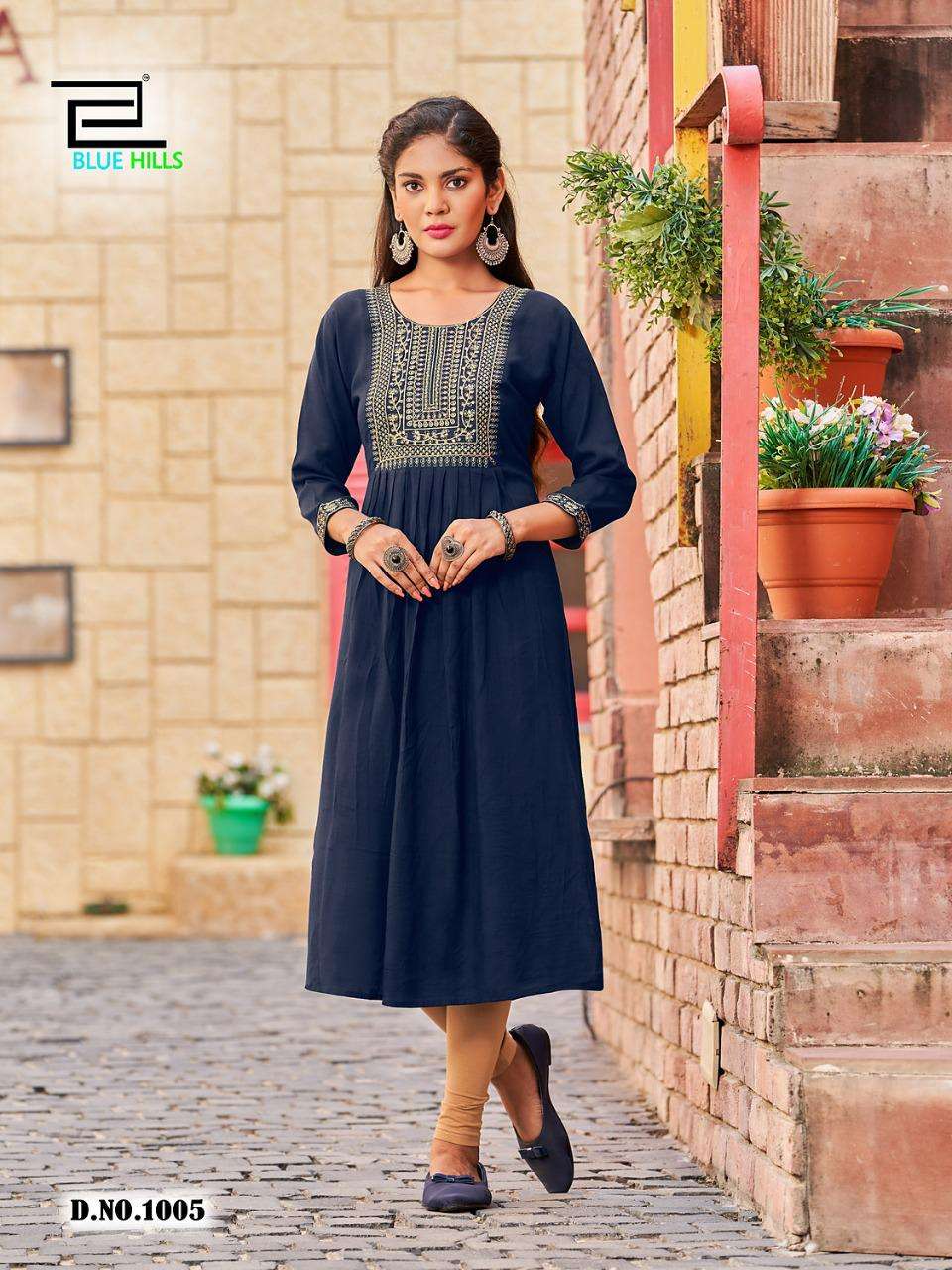 blue hills classic vol 15 nayra cut pattern plus size kurtis exports Malaysia 